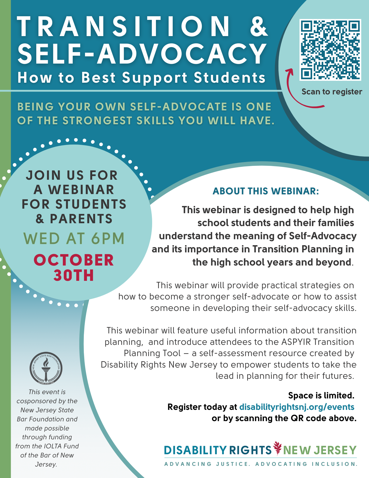 Transition and Self Advocacy Webinar - How to best support students.